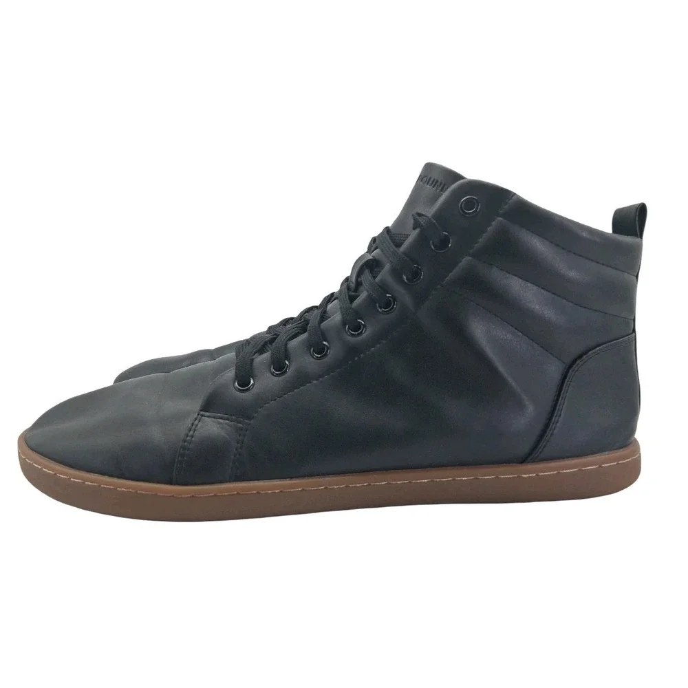 FEELGROUNDS Shoes Mens Size 14 Black Synthetic High Top Barefoot Casual Sneakers